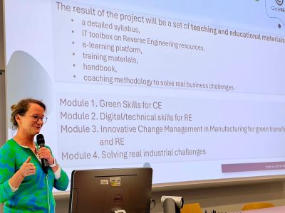 Joanna Ejdys CircleREdu Project Manager during presentation